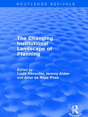 cover image of The Changing Institutional Landscape of Planning